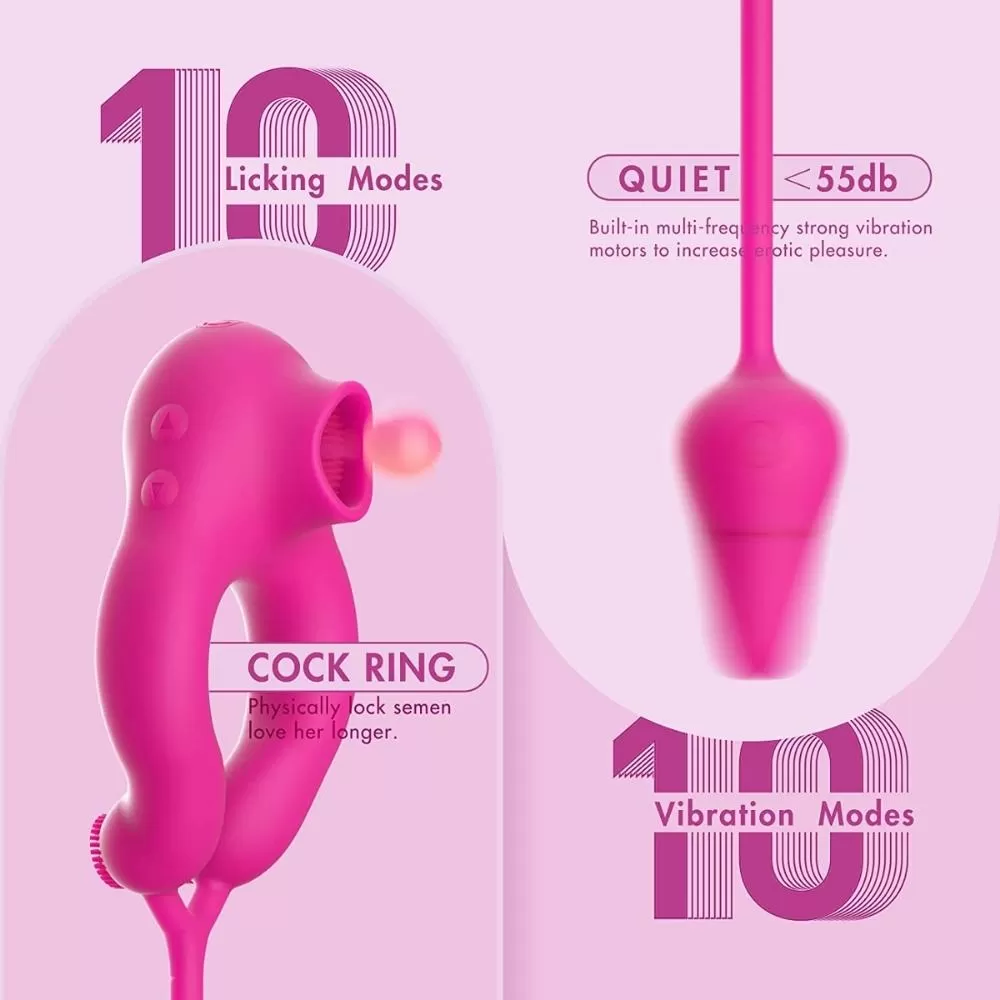 Wellco Adult ESSENCE Kuyruklu Prostat Uyarıcı Plug ve Klitoris Uyarıcı Dil Vibratörlü Penis Halkası - 2
