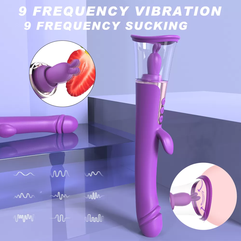 Wellco Adult Esther Klitoris ve G-Spot Uyarıcı Emiş Güçlü Dil Simülasyon 4 in 1 Rabbit Vibratör - 2