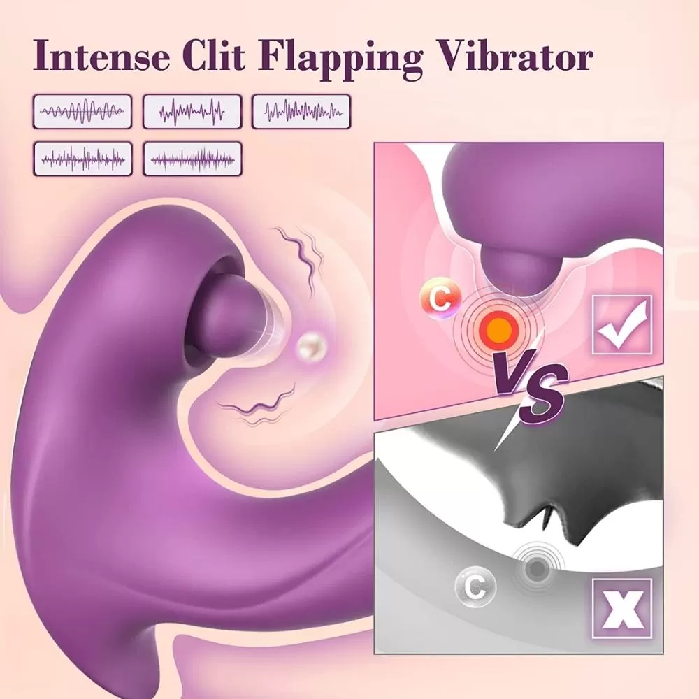 Wellco Adult FABULOUS Güçlü Titreşimli Su Geçirmez G-Spot ve Klitoris Tapping 3 in 1 Vibratör - 3