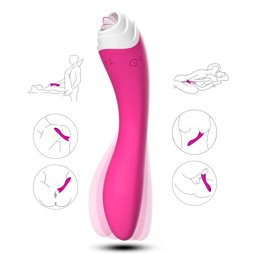 Wellco Adult FAIRYLAND 9+9 Modlu Klitoris ve G-Spot Uyarıcı 2 in 1 Dil Vibratör - Pembe