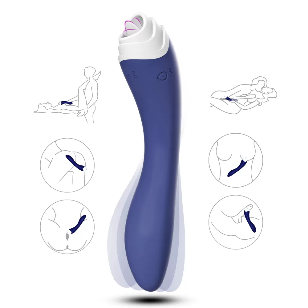 Wellco Adult FAIRYLAND 9+9 Modlu Klitoris ve G-Spot Uyarıcı 2 in 1 Dil Vibratör - Saxe