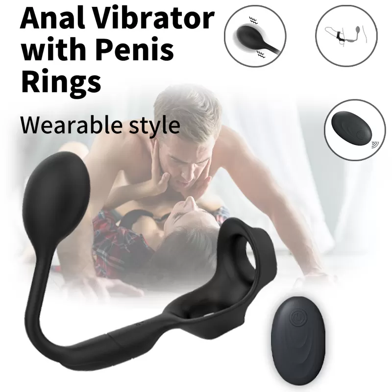 Wellco Adult FATNES Kablosuz Kumandalı Testis ve Penis Halkalı Perine ve Prostat Uyarıcı Vibratör - 3