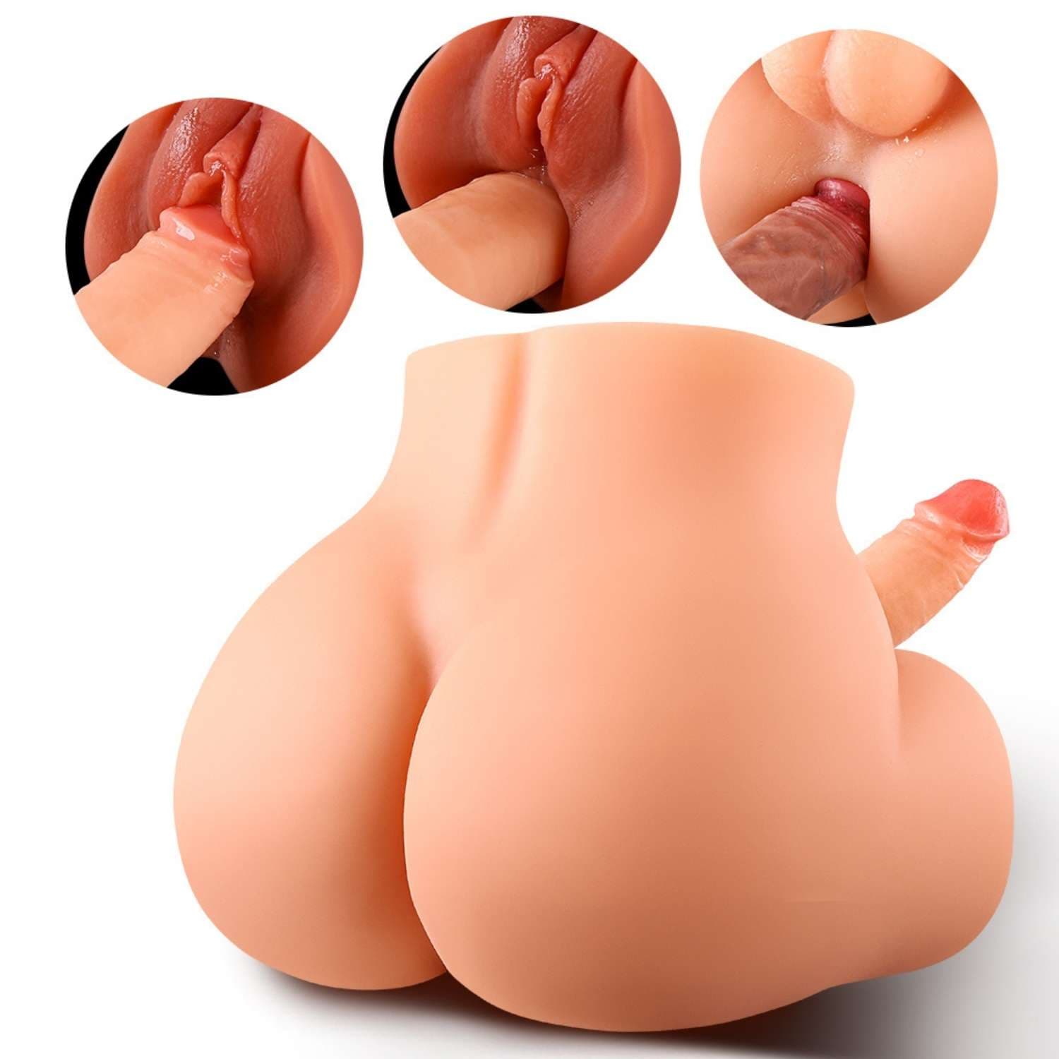 Wellco Adult Felix - Anal Girişli 17 CM Penisli Realistik Kalça Isıtmalı Titreşimli Yarım Vücut Erkek Manken 4 KG - 2