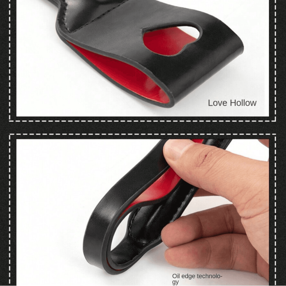 Wellco Adult Fetish Beginner Esnek Saplı Tutma Aparatlı 64 CM Kalp Desenli BDSM At Kırbacı Fantezi Deri Kamçı - 2