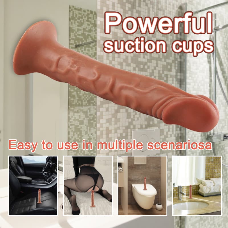 Wellco Adult Foreskin Perfection Dildo 21 CM - Çift Katmanlı Gerçekçi Kayar Deri Ultra Yumuşak Realistik Melez Yapay Penis Vibrator - 4