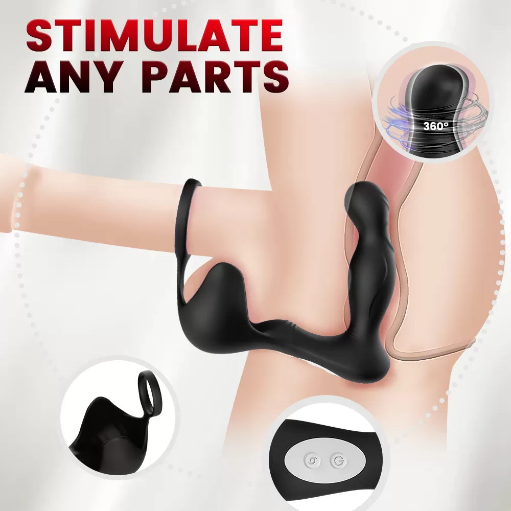 Wellco Adult PRIME TOYS Gale Max 360° Rotasyonlu Perine ve Testis Uyarıcı Halkalı Prostat Masaj Vibratör - 3
