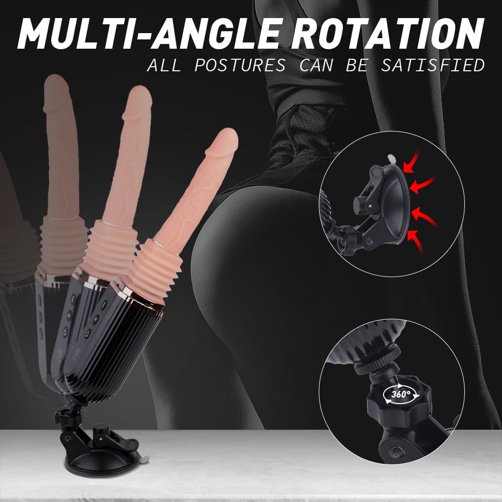 Wellco Adult Gatling Plus Şarjlı Ayarlanabilir Vantuzlu Gerçekçi Et Dokusunda İleri Geri Hareketli Yapay Penis Vibratör - 3