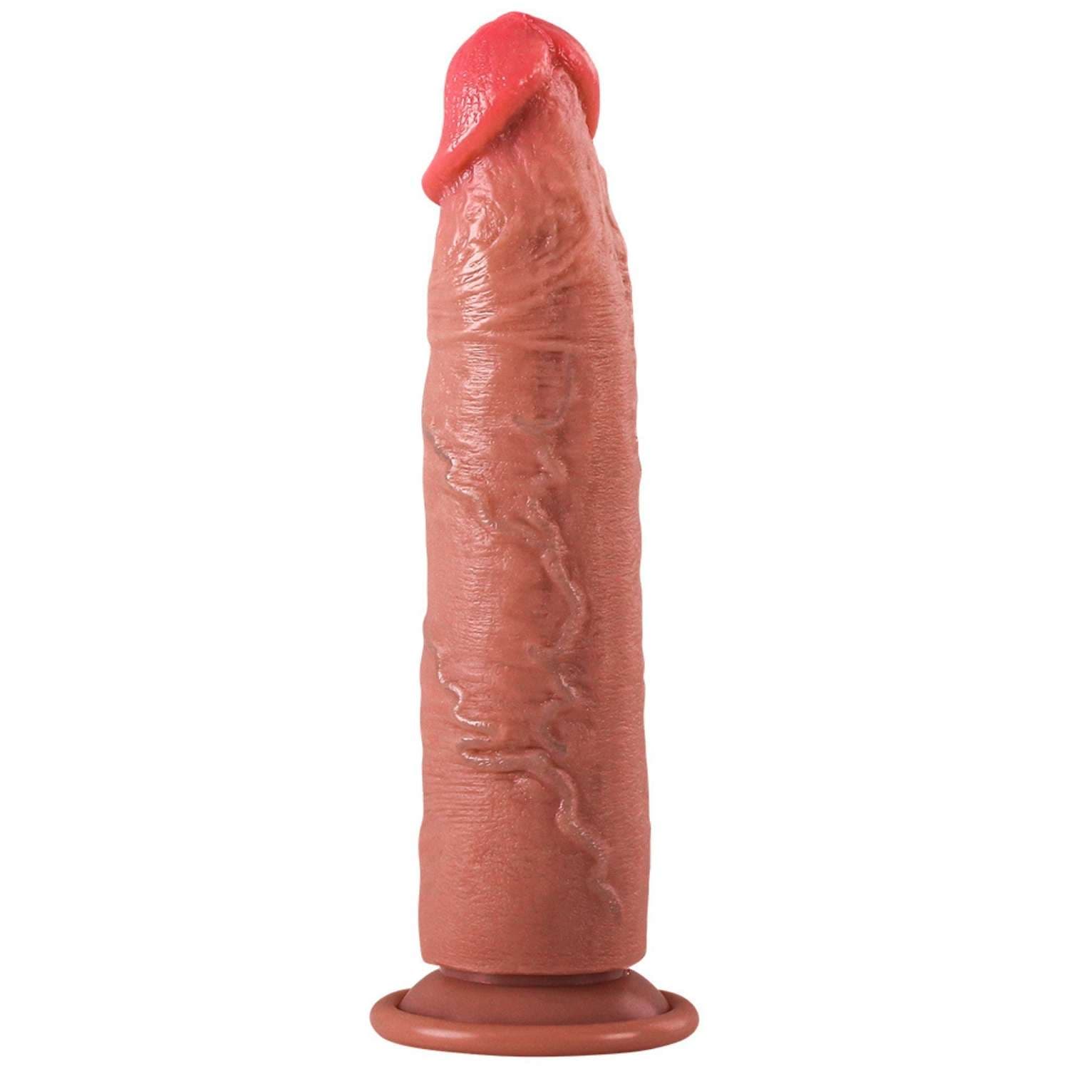Wellco Adult Hardy - Ultra Yumuşak Doku Testissiz Realistik Dildo Çift Katmanlı Silikon Gerçekçi Yapay Penis 22 CM - 4