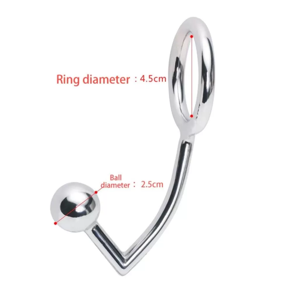 Wellco Adult Anal Bead Butt Plug Paslanmaz Çelik Prostat Uyarıcı Anal Boncuk ve Metal Penis Yüzüğü - 3