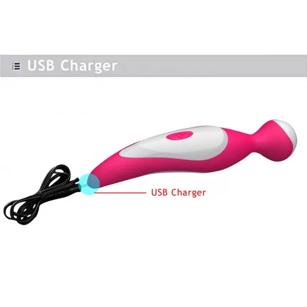Wellco Adult IRINA Usb Şarjlı 7 Fonksiyonlu AV Wand Masaj Vibratör - 4