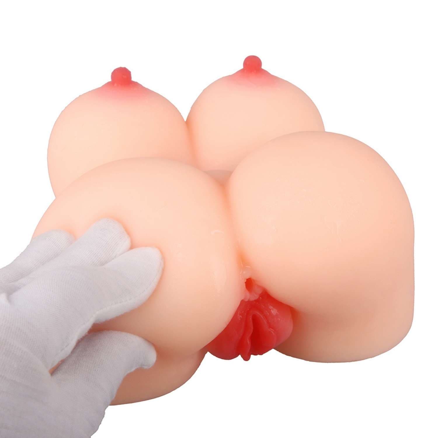 Wellco Adult Jessica - Anal Vajina Çift Girişli Titreşimli Isıtmalı Realistik Kalça Göğüs Mastürbatör 2.3 KG - 3