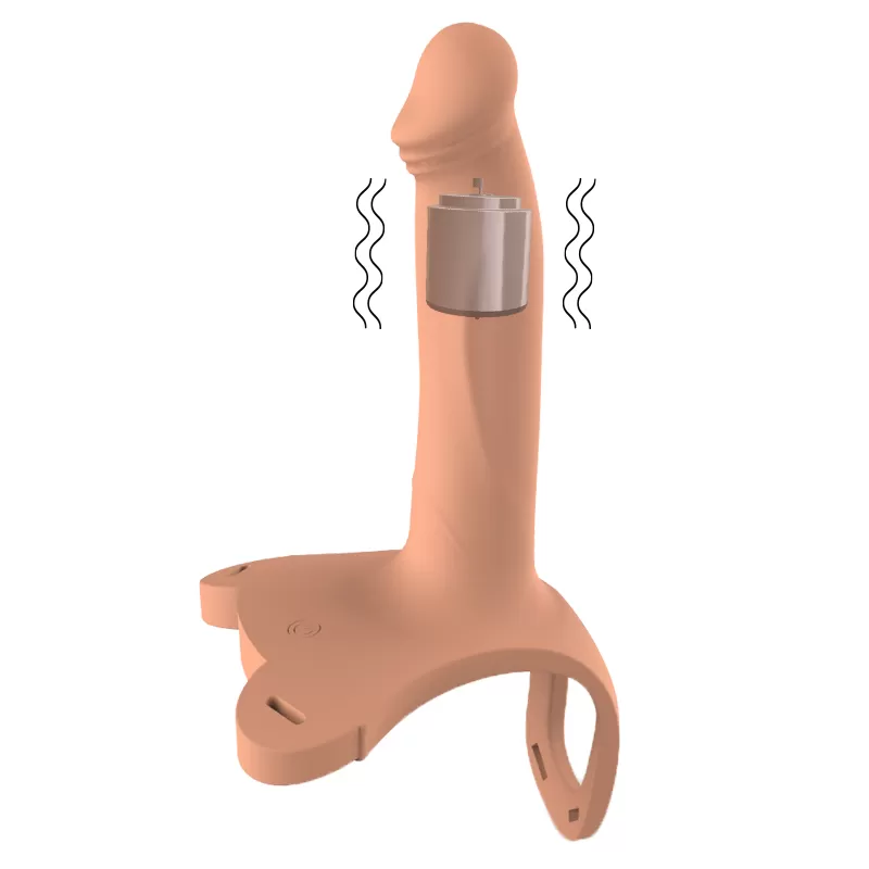 Wellco Adult Kablosuz Kumandalı Şarjlı Ultra Yumuşak Dokulu İçi Boş Belden Bağlamalı Realistik Vibratör - 4