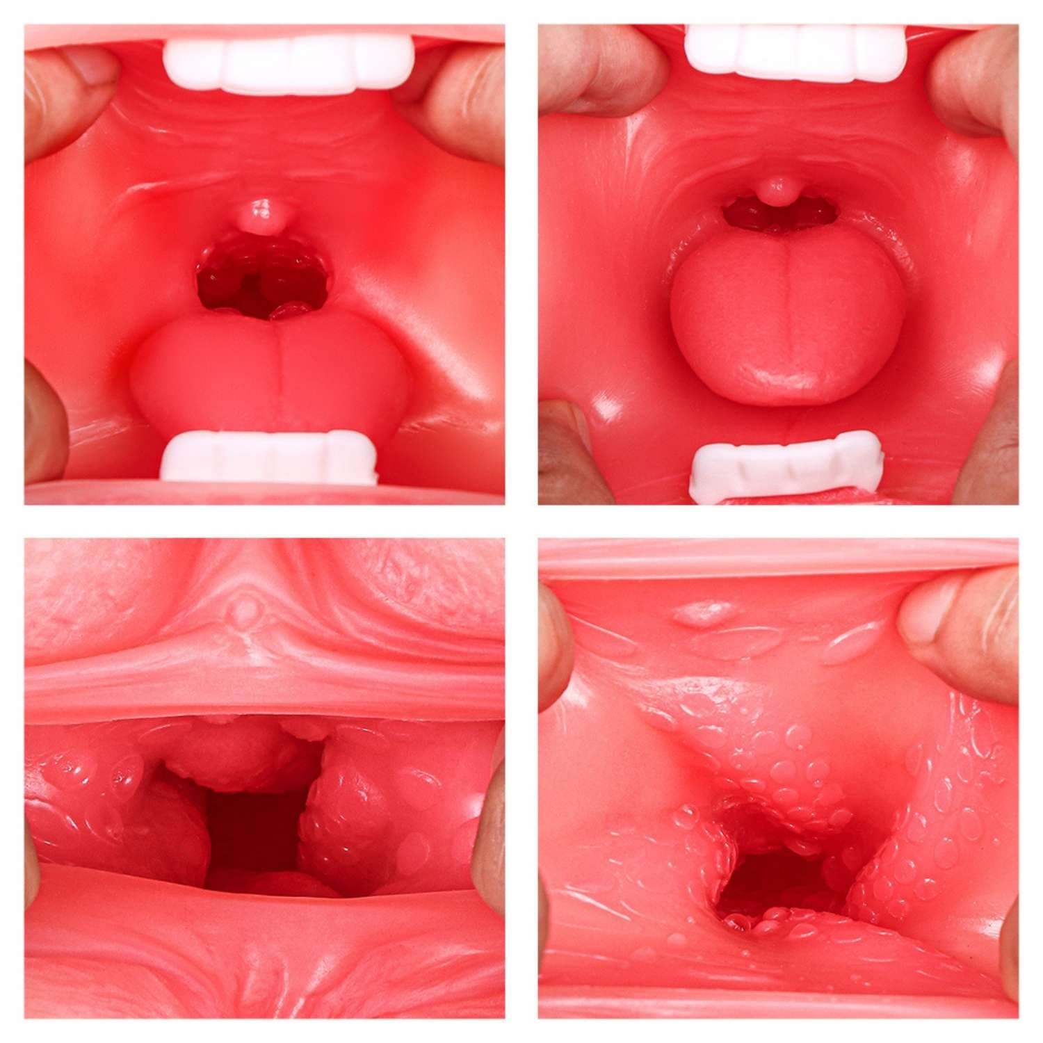 Wellco Adult Karen - Çift Taraflı Oral Vajina Çift Girişli Realistik Mastürbatör Isıtmalı Titreşimli Double Yapay Vajina - 4