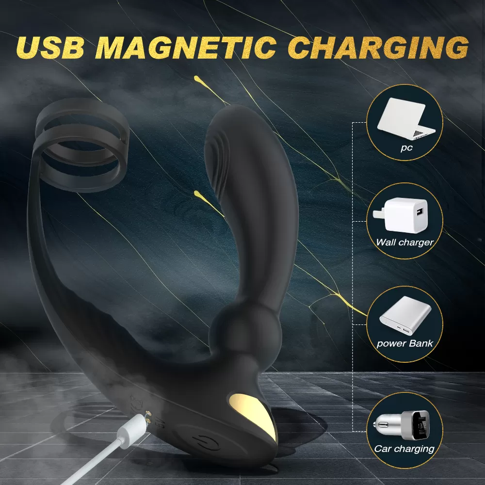 Wellco Adult KINGS LANDING RCT Kumandalı Penis Halkalı Perine ve Prostat Uyarıcı Vibratör - 4