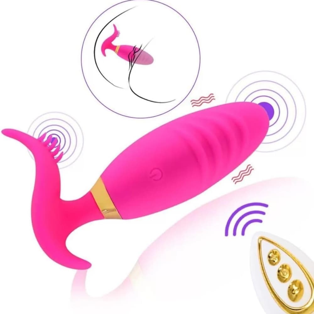 Wellco Adult LUMINOUS Vibrating Egg Kablosuz Kumandalı Klitoris ve Vajina Uyarıcı 2 in 1 Vibratör