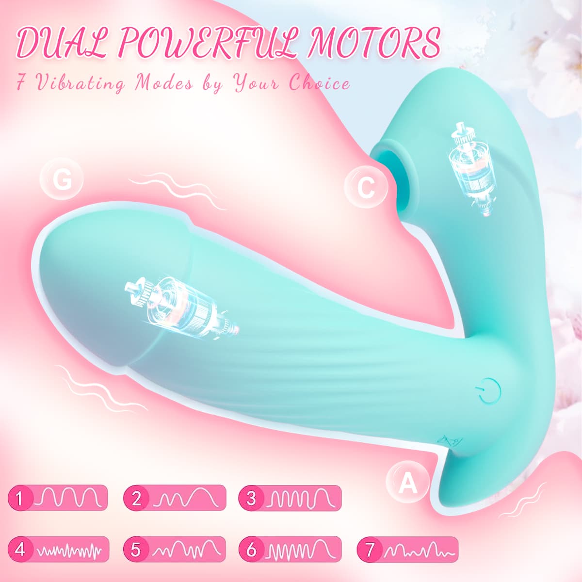 Wellco Adult M7 Şarjlı Telefon Kontrollü Isıtmalı G-Spot Klitoris Emiş Uyarıcı Yapay Penis Giyilebilen Vibratör - 4