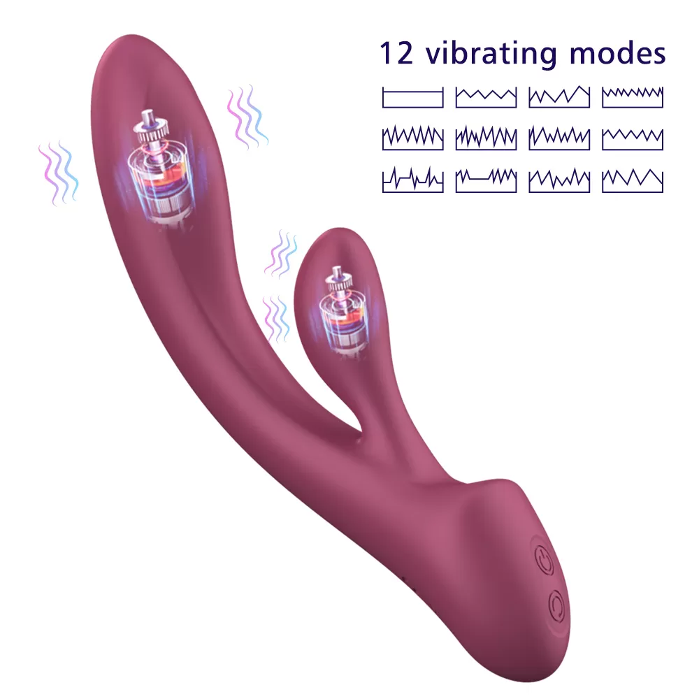 Wellco Adult MERRY Şarjlı Ultra Güçlü Çift Motorlu 2 in 1 Rabbit Vibratör - 2
