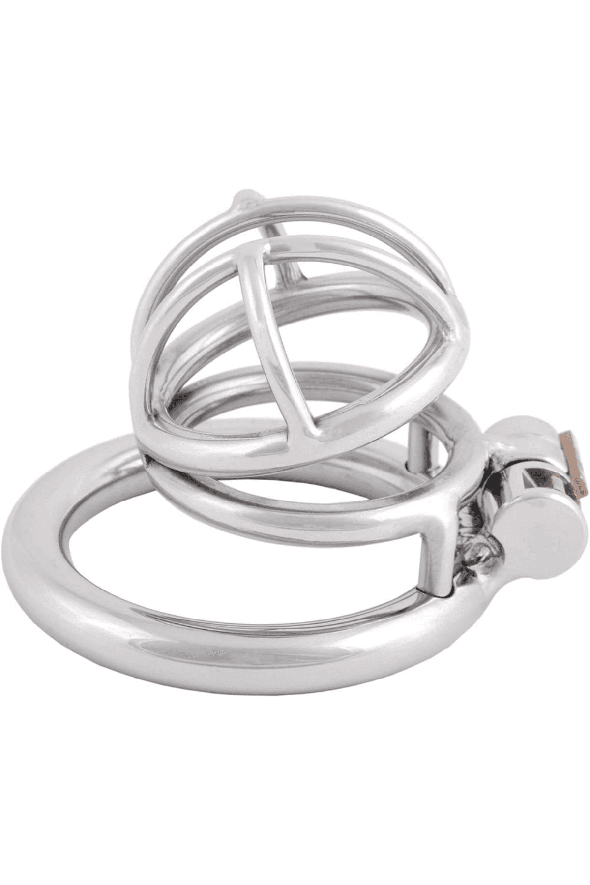 Wellco Adult Metal Penis Kilidi Erkek Bekaret Cihazı Chastity Cock Cage Küçük Boy Penis Esaret Kafesi - 3