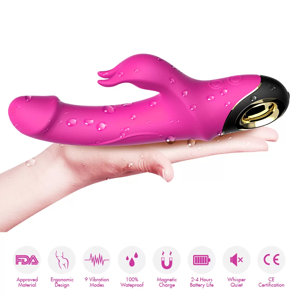 Wellco Adult PRIME TOYS Meteror Manyetik Şarjlı Klitoris ve G Spot Uyarıcı 360° Rotasyonlu Rabbit Vibratör - 4