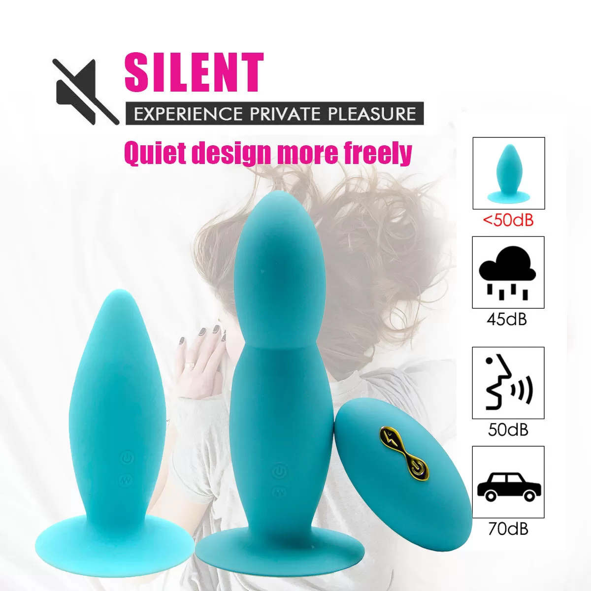 Wellco Adult MOLOVE Kablosuz Kumandalı Boğumlu Vantuzlu Silikon Anal Plug Vibratör - 4
