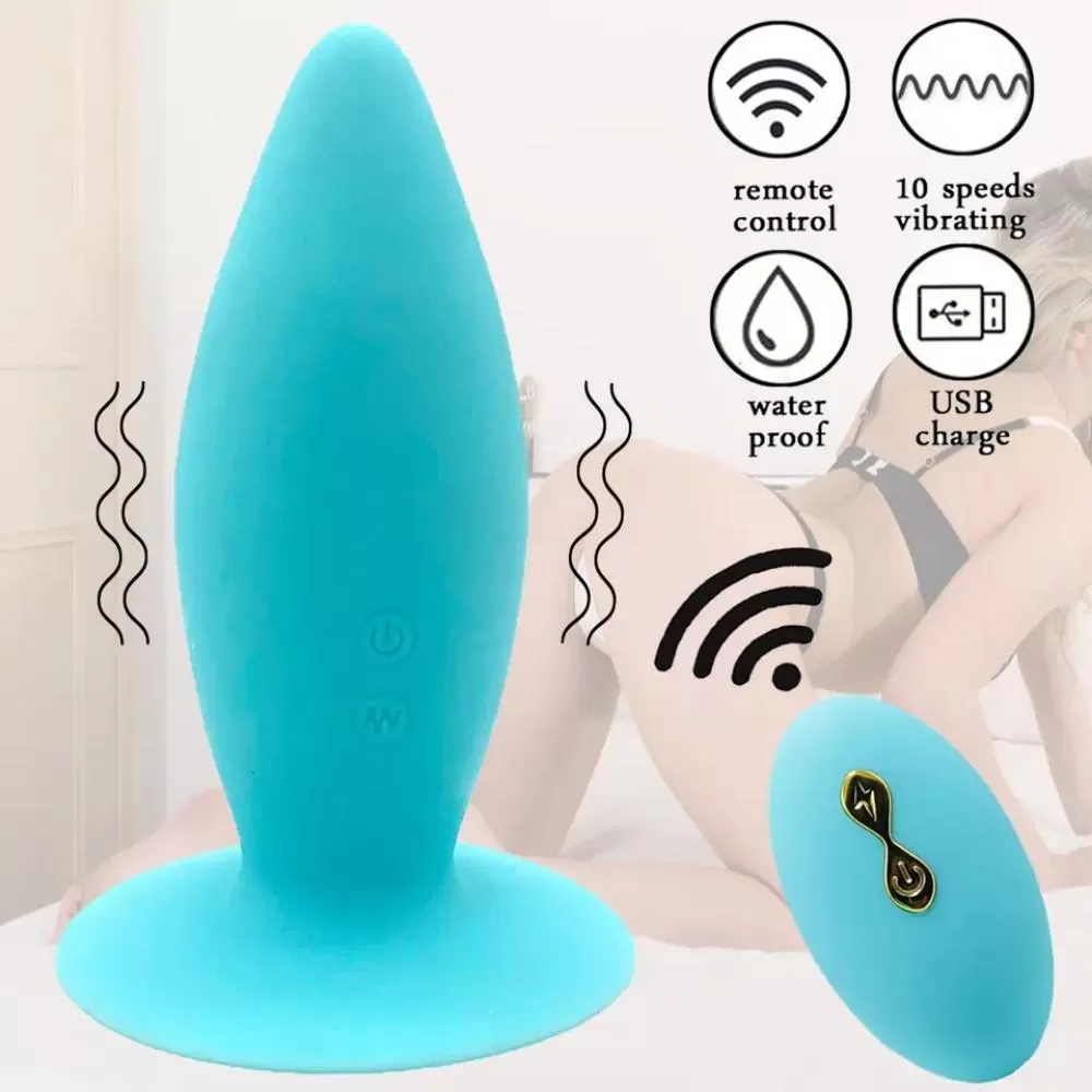 Wellco Adult MOLOVE Kablosuz Kumandalı Vantuzlu Silikon Anal Plug Vibratör - 3