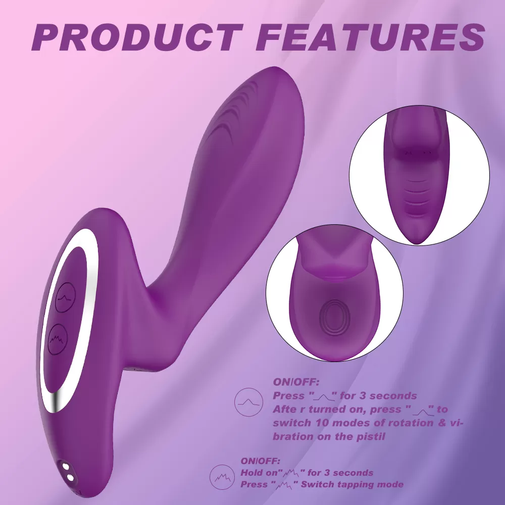 Wellco Adult MR Z. Klitoris ve Vajina Uyarıcı G-Spot Tapping Su Geçirmez 3 in 1 Vibratör - 4