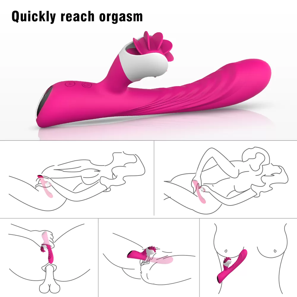 Wellco Adult NYMPH Klitoris ve G Nokta Uyarıcı Esnek Dil İmitasyon Vibratörü - 2