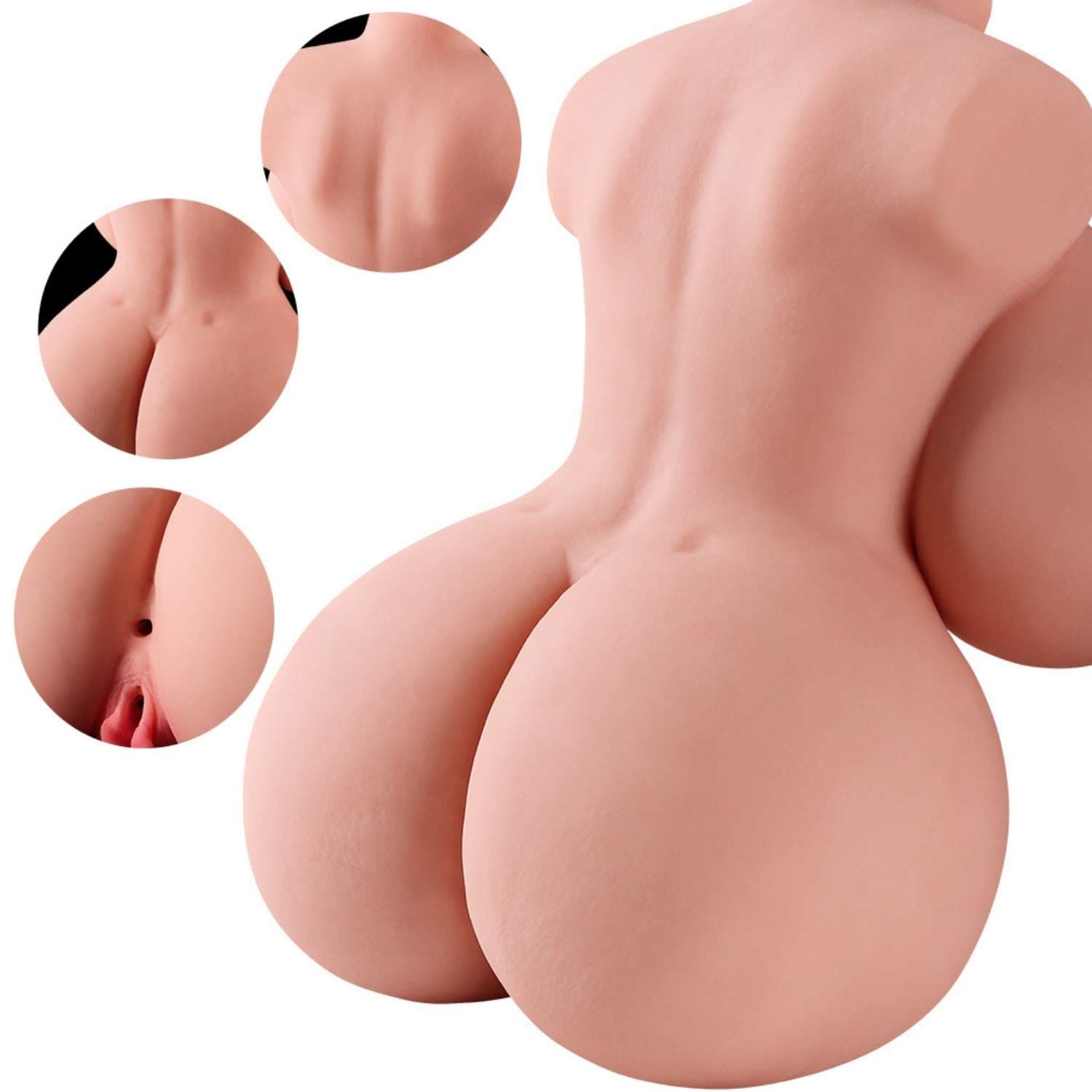 Wellco Adult Olivia - Anal Vajina Göğüs Girişli 3 in 1 Yarım Realistik Manken Titreşimli Isıtmalı Suni Vajina 3.5 KG - 4