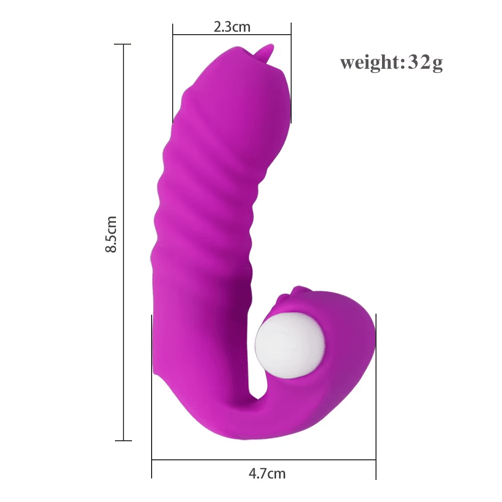 Wellco Adult Parmağa Takılabilir Titreşimli Kılıf G Nokta ve Klitoris Uyarıcı Mini Vibratör - 4