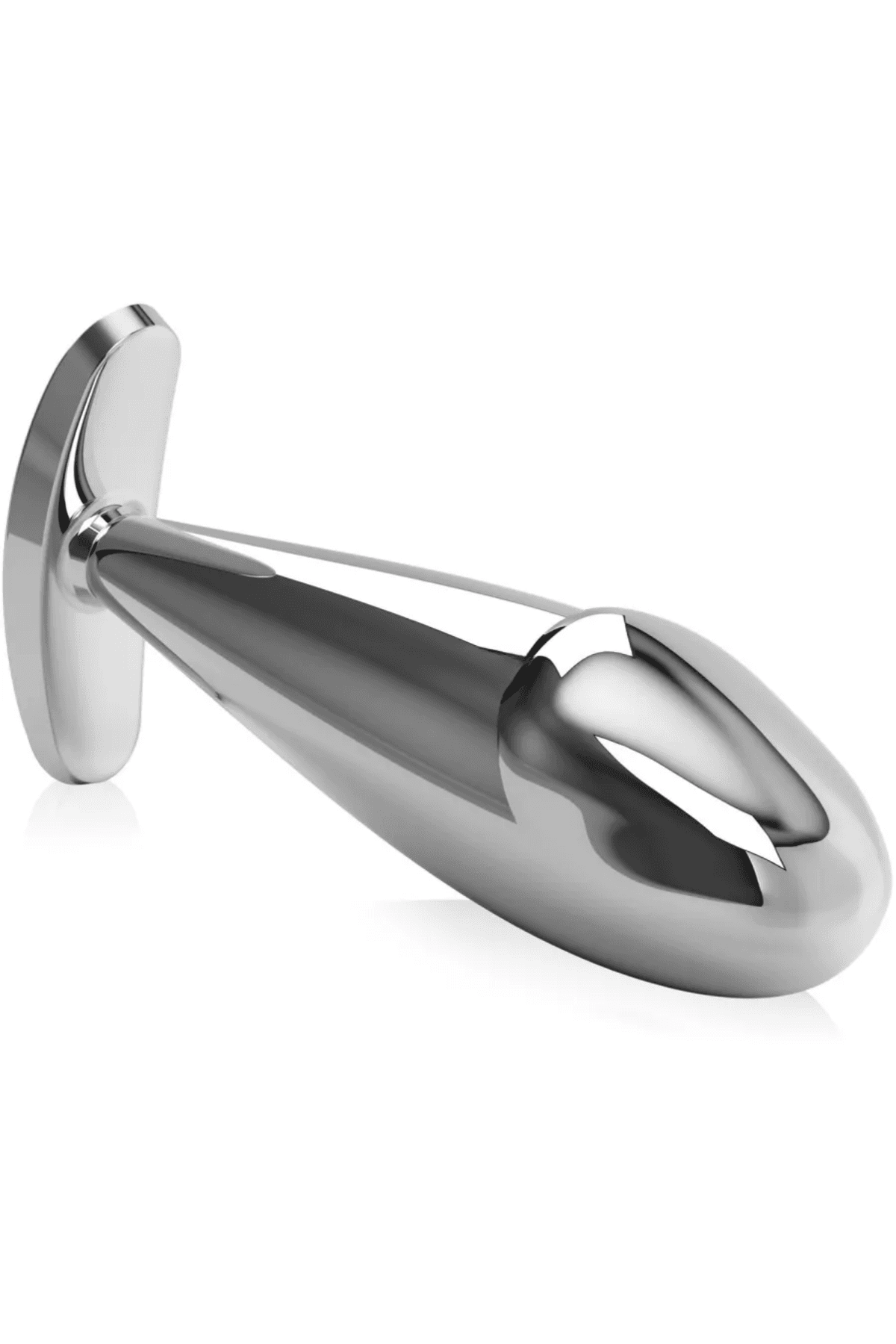 Wellco Adult Paslanmaz Çelik Dildo Kırmızı Yuvarlak Mücevher Taşlı Pürüzsüz Silver Metal Anal Butt Plug - 2