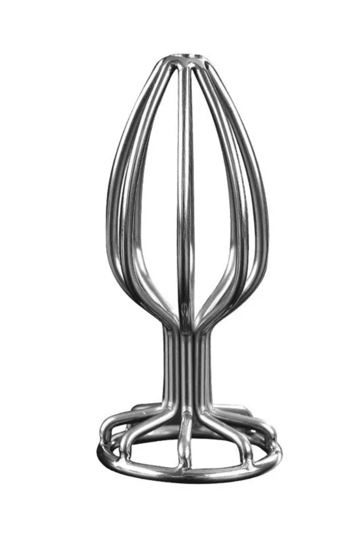 Wellco Adult Paslanmaz Çelik İçi Boş Tasarım Pürüzsüz Silver Orta Boy Metal Anal Butt Plug - 4