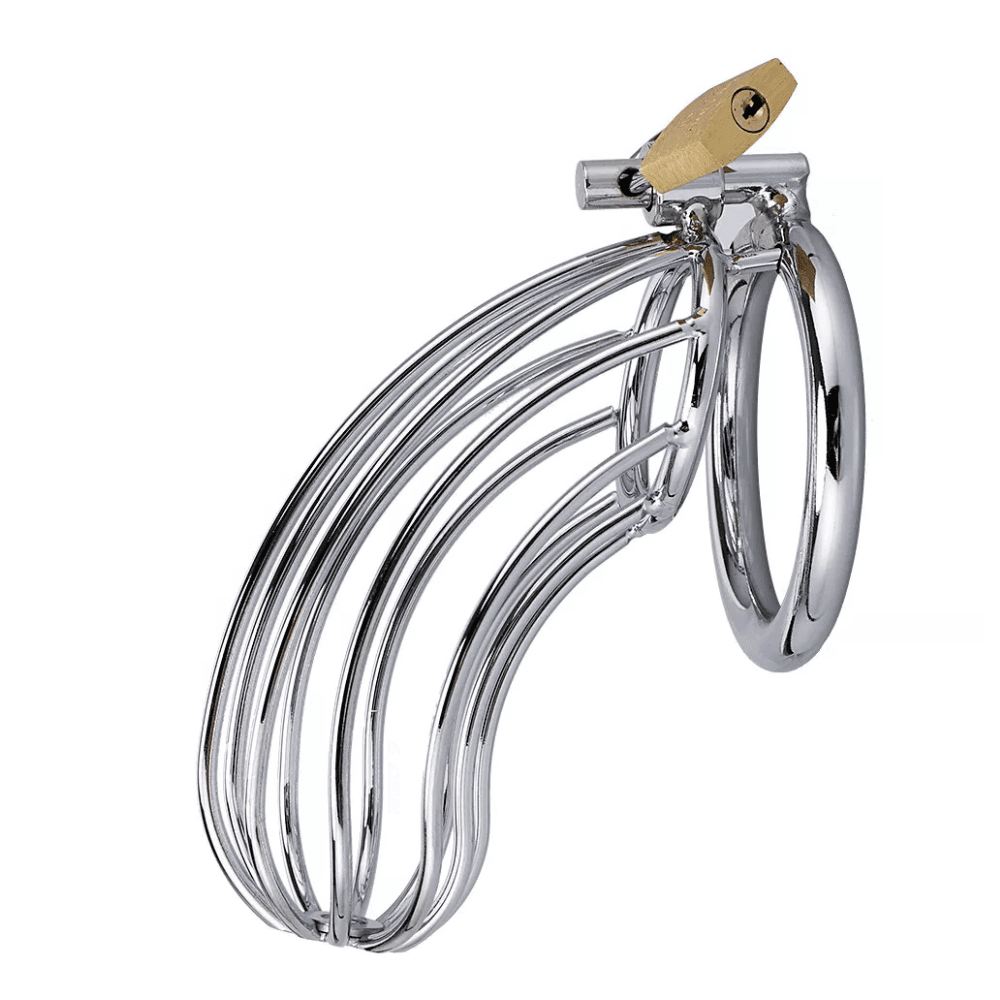 Wellco Adult Paslanmaz Çelik Penis Kilidi Metal Esaret Kafesi Chastity Device Cock Cage Erkek Bekaret Cihazı