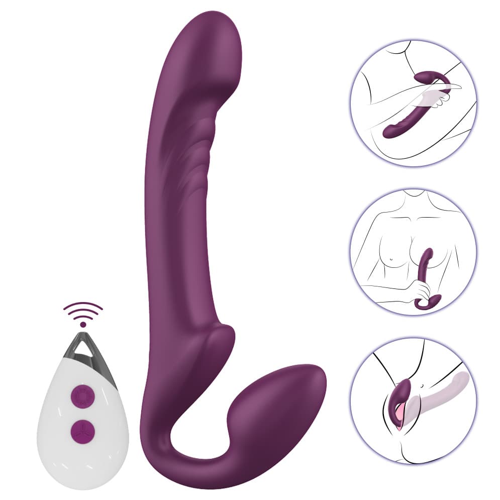 Wellco Adult Alice Şarjlı Uzaktan Kumandalı Rotasyon Hareketli Çift Taraflı Strapless Strapon Vibratör - 2