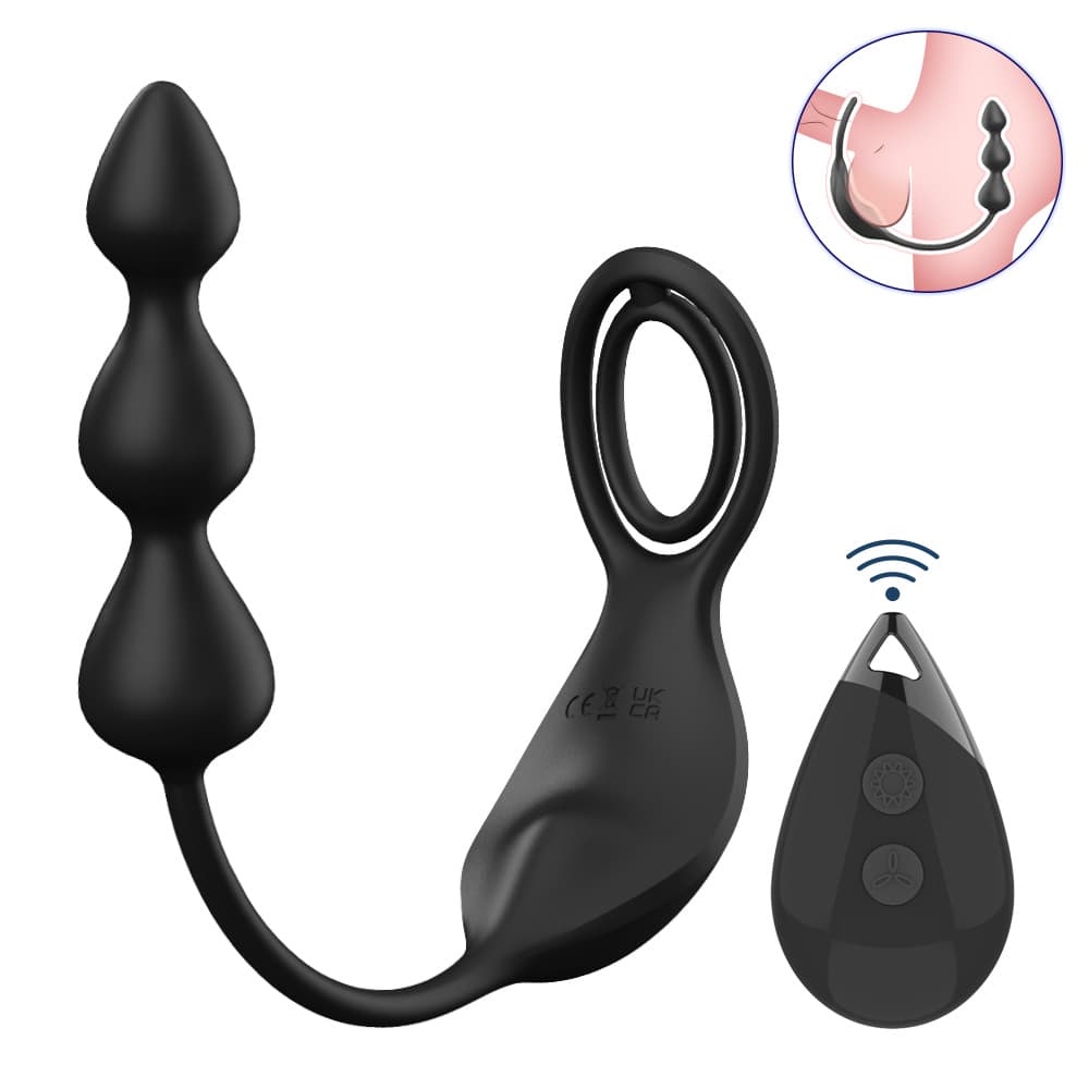 Wellco Adult PRIME TOYS Colin Şarjlı Uzaktan Kontrol Testis ve Penis Halkalı Boncuk Prostat Uyarıcı Anal Vibratör - 2