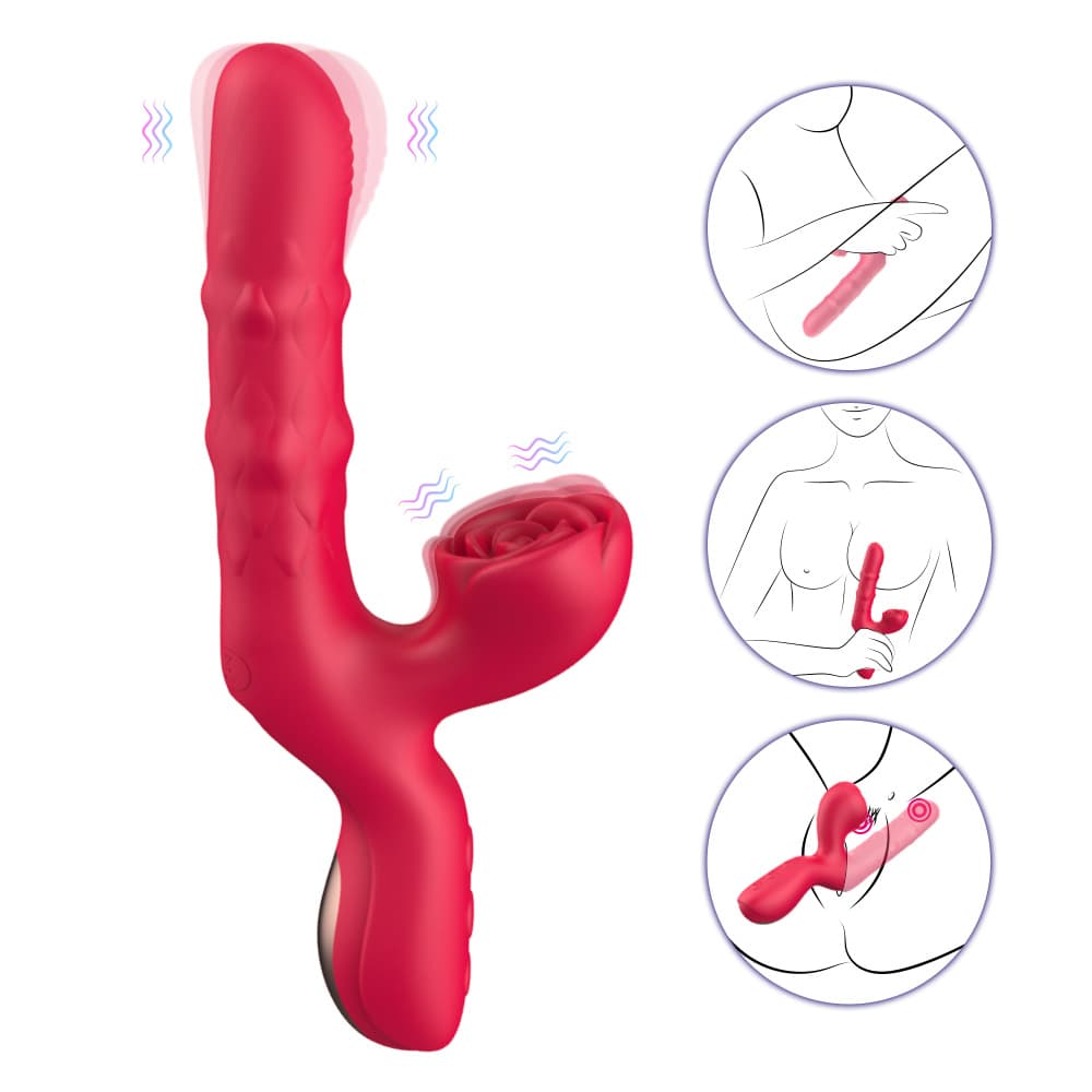 Wellco Adult Minnie Şarjlı Kayma ve Dalga Hareketli 2 in 1 Klitoris G Nokta Uyarıcı Vibratör - 3