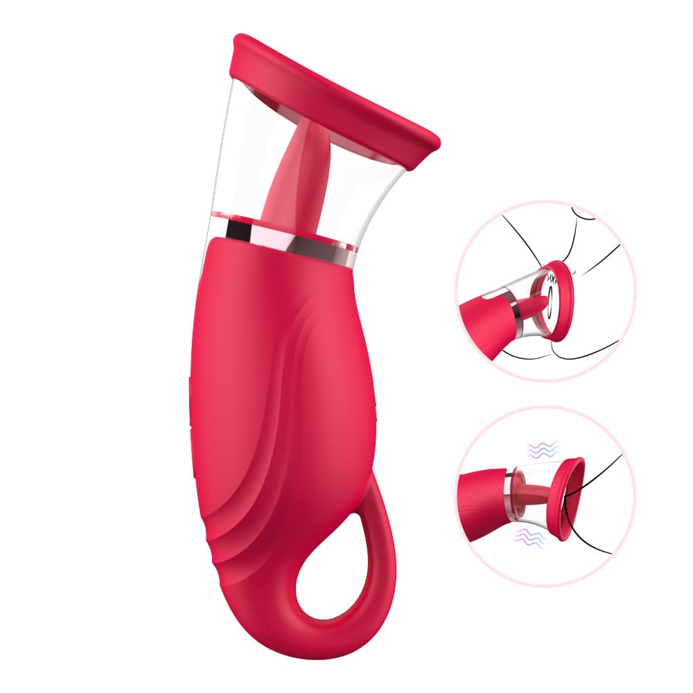 Wellco Adult Monica Şarjlı Tutma Aparatlı Emiş Titreşim Dil Yalama 3 in 1 Klitoris Uyarıcı Vibratör - 2