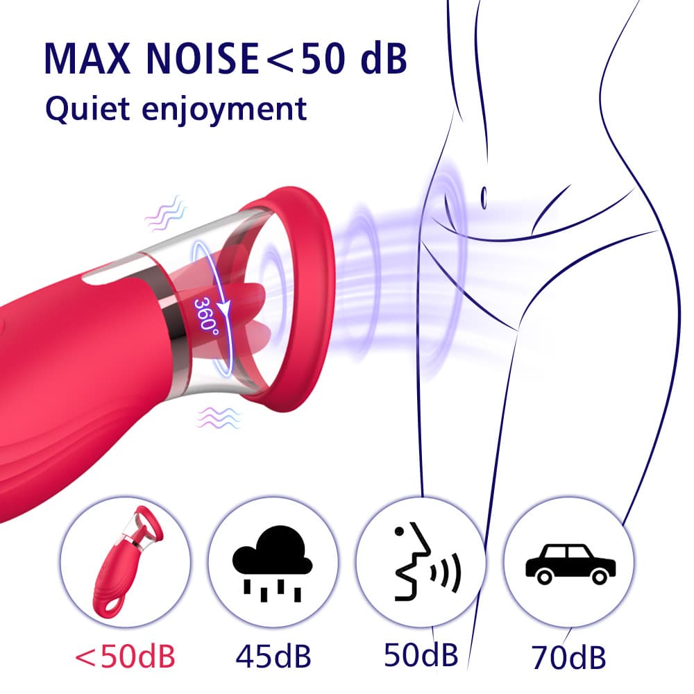 Wellco Adult Monica Şarjlı Tutma Aparatlı Emiş Titreşim Dil Yalama 3 in 1 Klitoris Uyarıcı Vibratör - 3