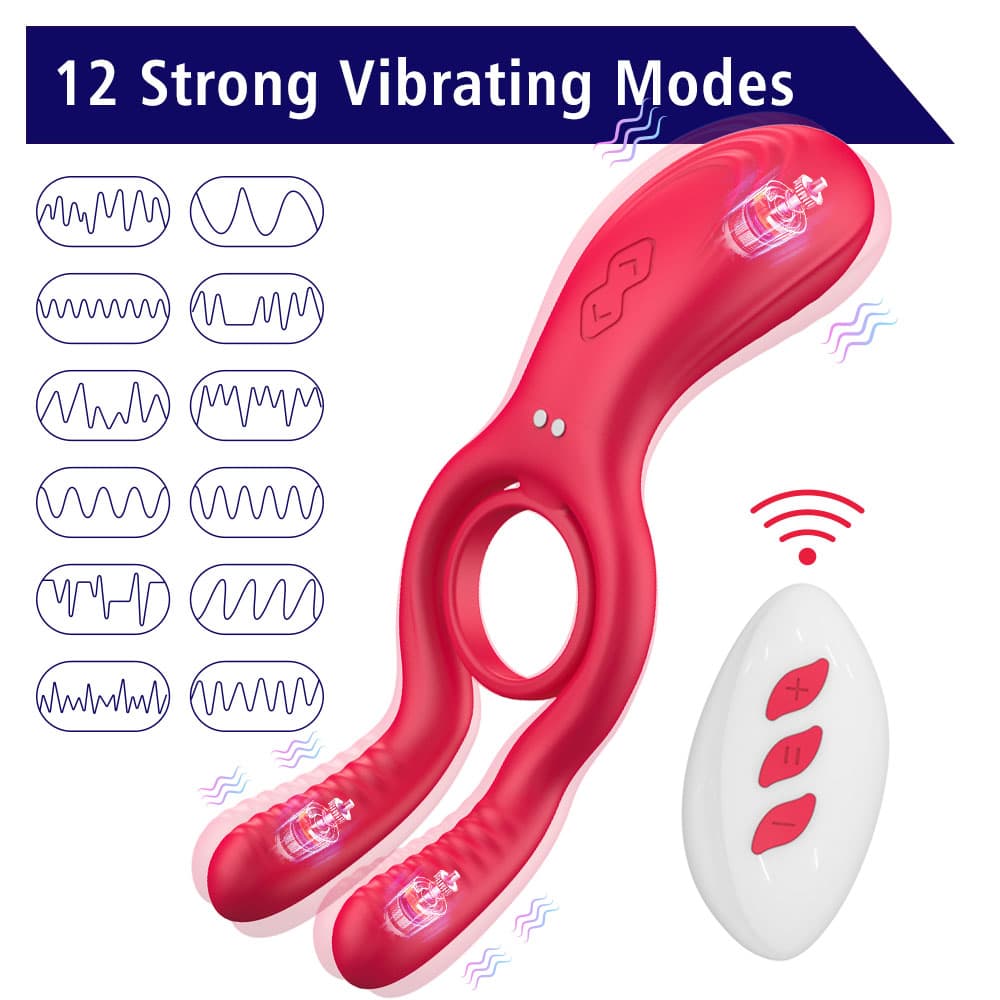 Wellco Adult Singun Şarjlı Uzaktan Kumandalı Klitoris Uyarıcı Vibratör Perine Uyarıcı Penis Halkası - 4