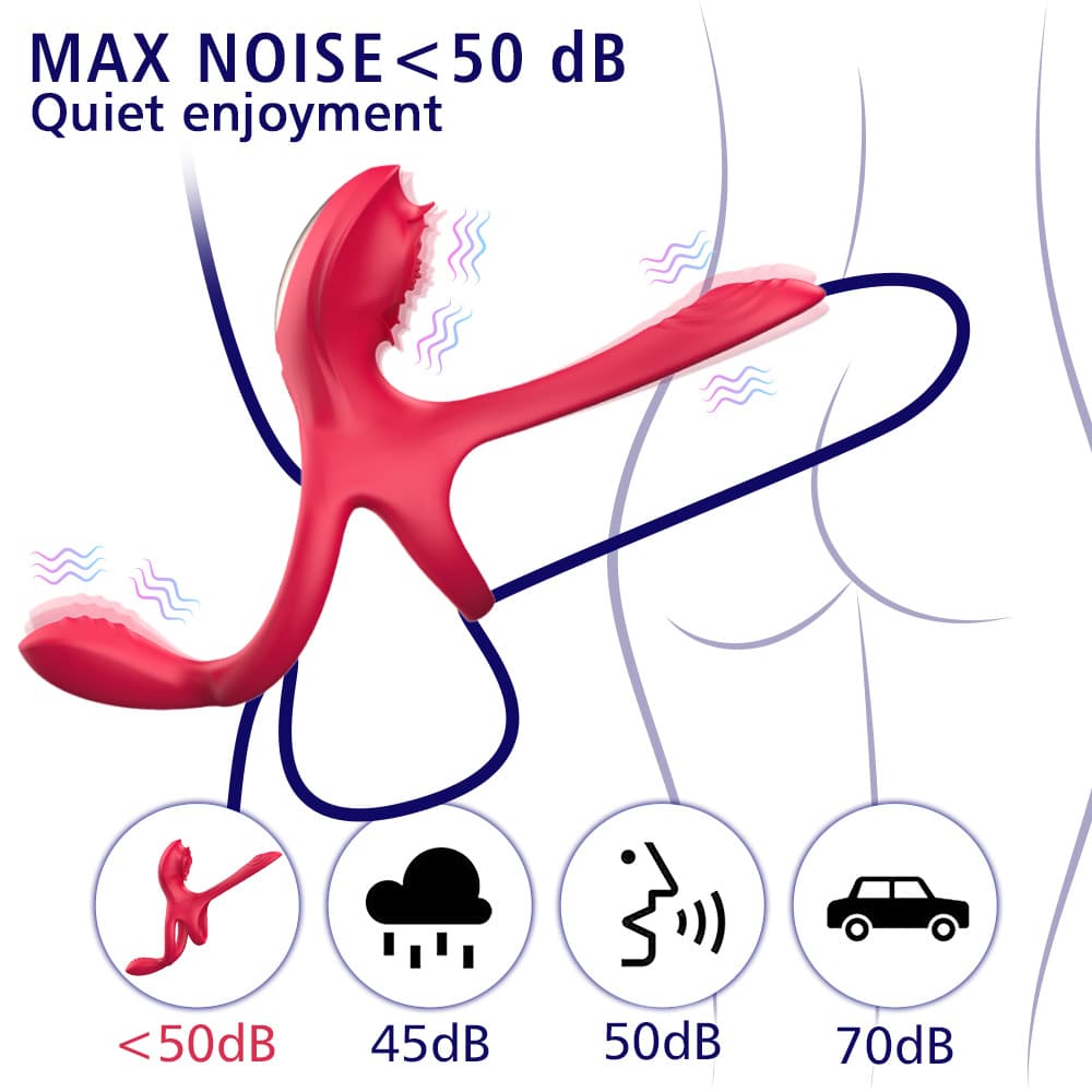 Wellco Adult William Şarjlı Kumandalı Klitoris G Nokta Vibratör Perine Uyarıcı Testis ve Penis Halkası - 3