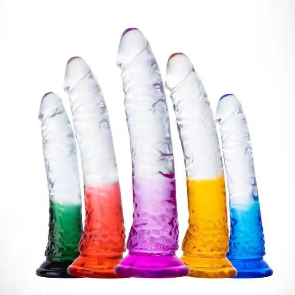 Wellco Adult MYST COLOR Dildo Realistik Jel Dokuda Testissiz Ultra Yumuşak Şeffaf Mavi Yapay Penis - 2