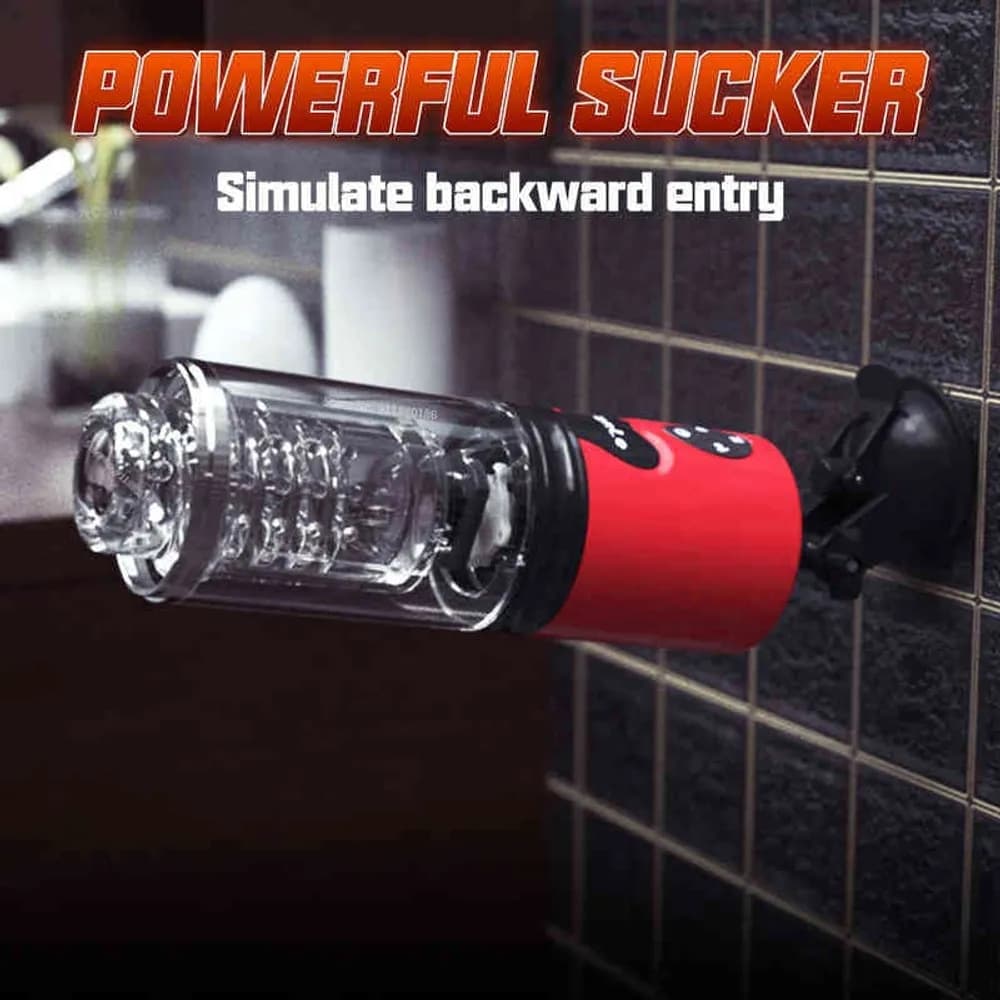 Wellco Adult Şarjlı AI Çip Sesli İleri Geri Hareketli ve 360° Dönme Rotasyonlu Vantuzlu Tam Otomatik Mastürbatör - 4