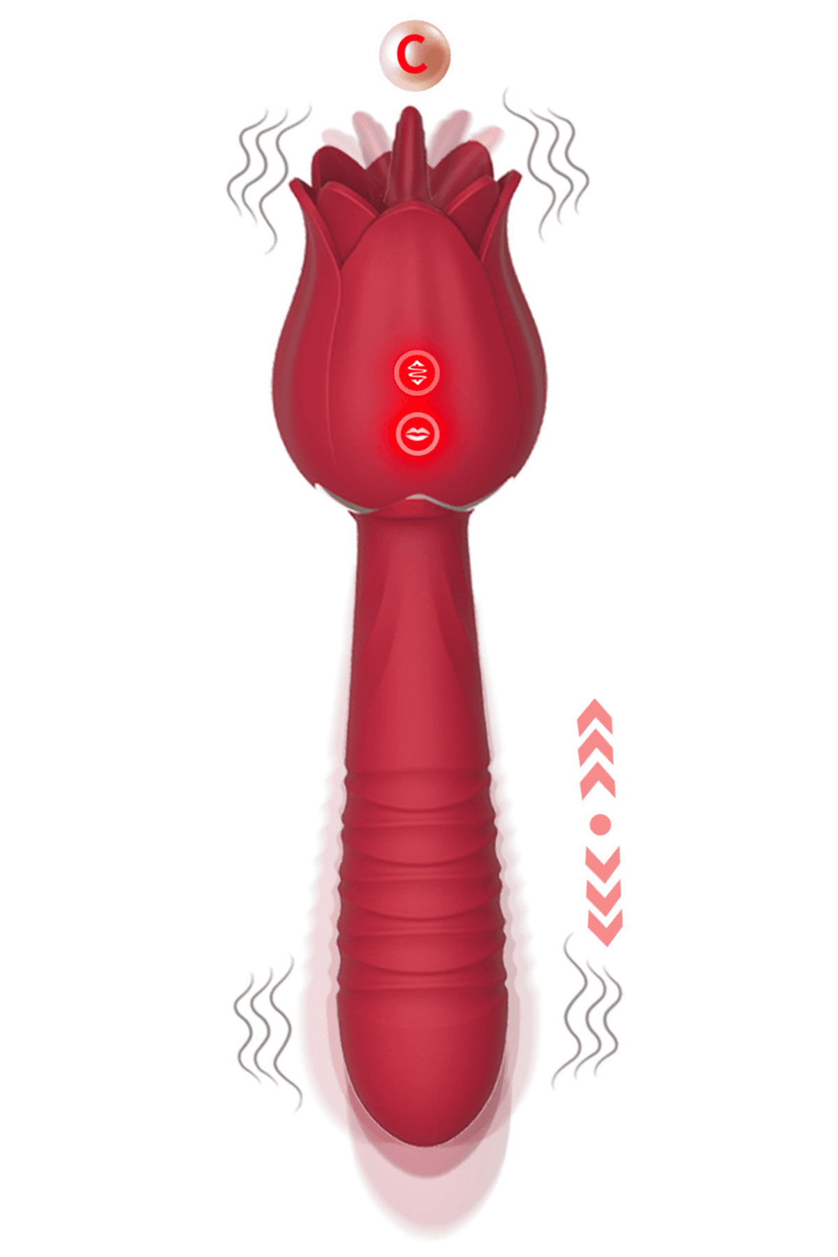 Wellco Adult Şarjlı Dil Yalama ve İleri Geri Hareketli Titreşimli G Nokta Klitoris Uyarıcı Çift Taraflı Vibratör