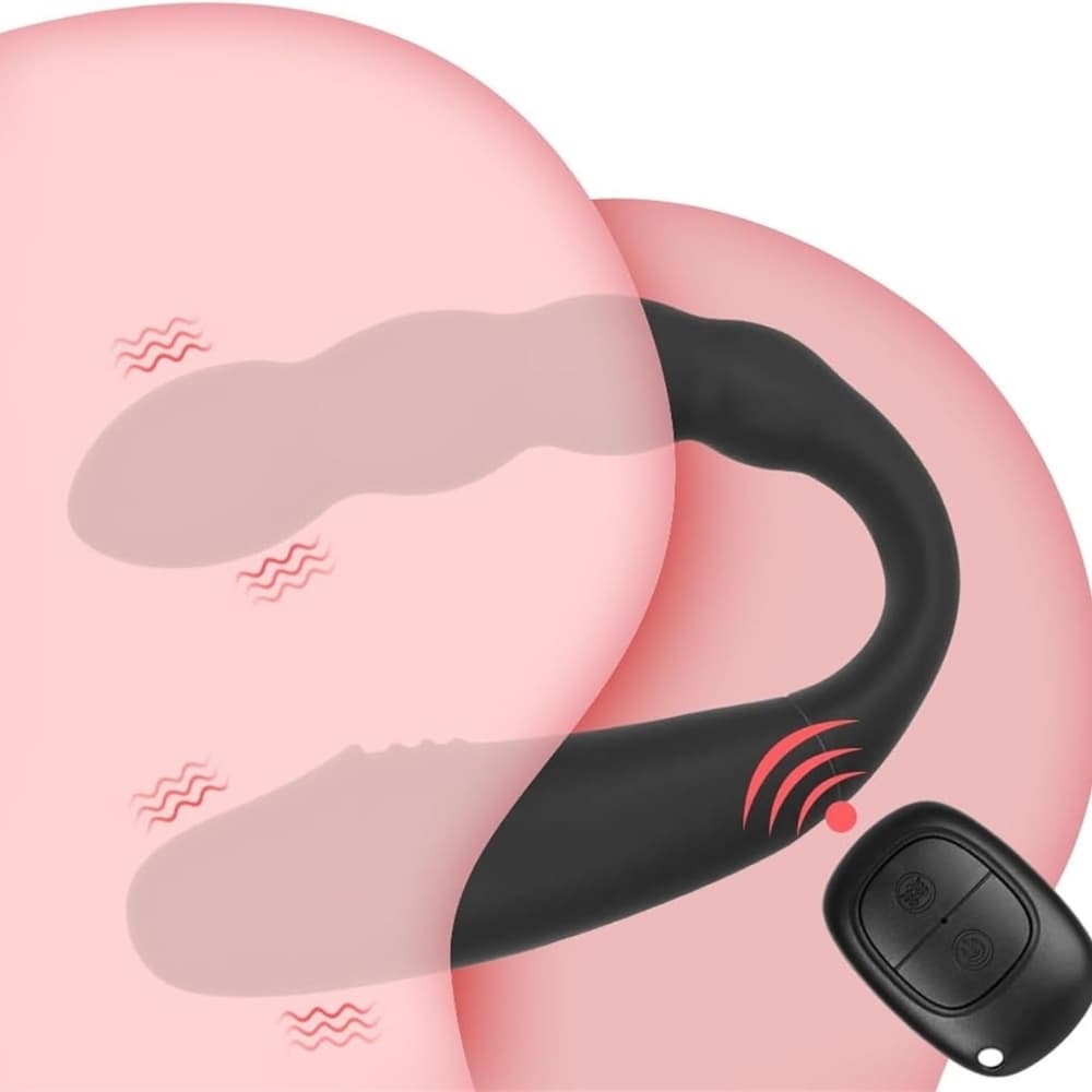 Wellco Adult Şarjlı Kablosuz Kumandalı Anal Beads Prostat Masaj U Tipi Klitoris G Nokta Uyarıcı 2 in 1 Vibratör - 2