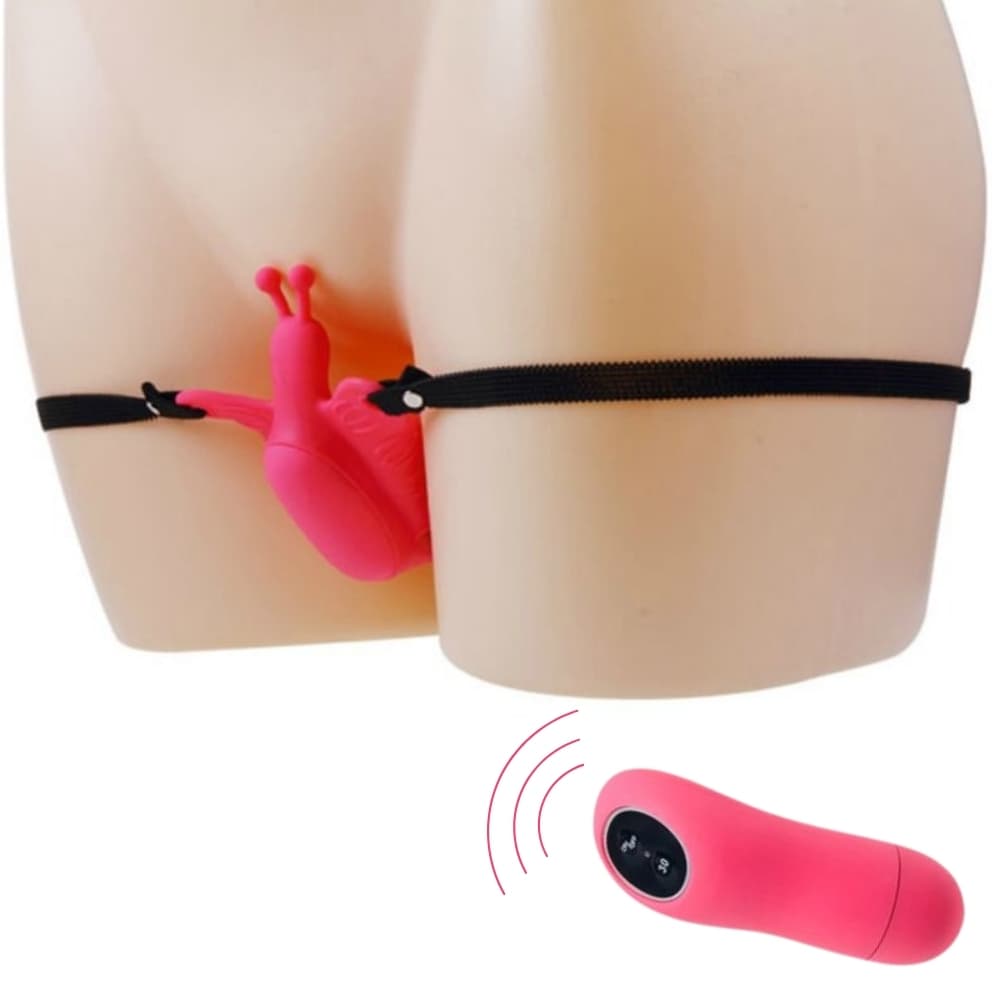 Wellco Adult Şarjlı Kablosuz Kumandalı Kemerli Giyilebilir 3 in 1 Askılı Kelebek Vibratör - 2