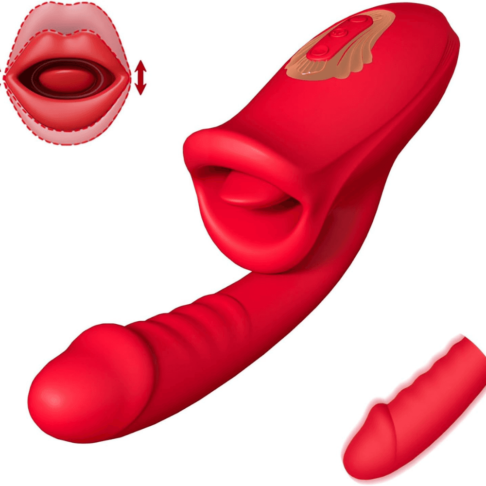 Wellco Adult Şarjlı Klitoris Uyarıcı Dil Dudak Hareketli G Nokta Uyarıcı Güçlü Titreşimli 2 in 1 Oral Vibratör