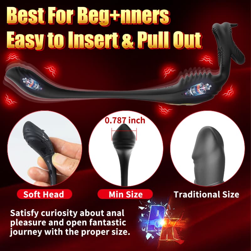 Wellco Adult Şarjlı Testis ve Penis Halkalı Güçlü Titreşimli Çift Motorlu Perine ve Prostat Uyarıcı Vibratör - 3