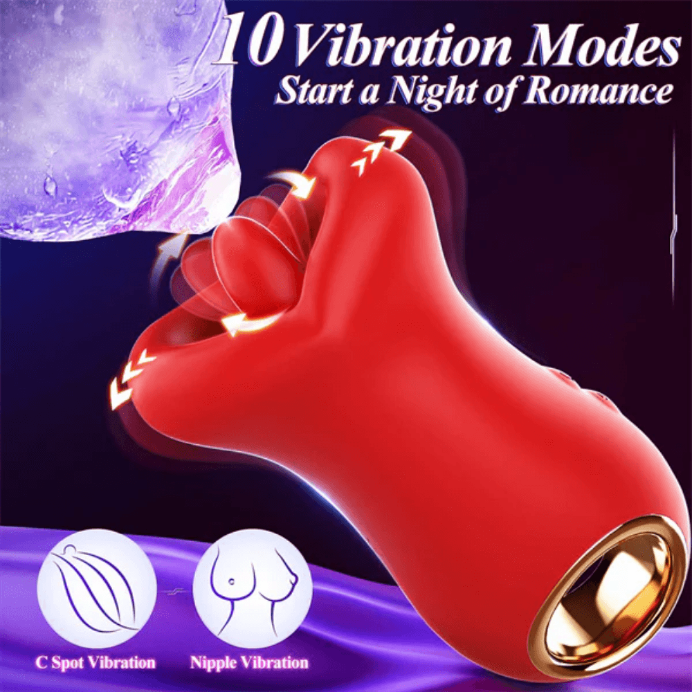 Wellco Adult Şarjlı Tutma Aparatlı Dudak ve Dil Yalama Hareketli Titreşimli Klitoris Uyarıcı 3 in 1 Oral Vibratör - 3