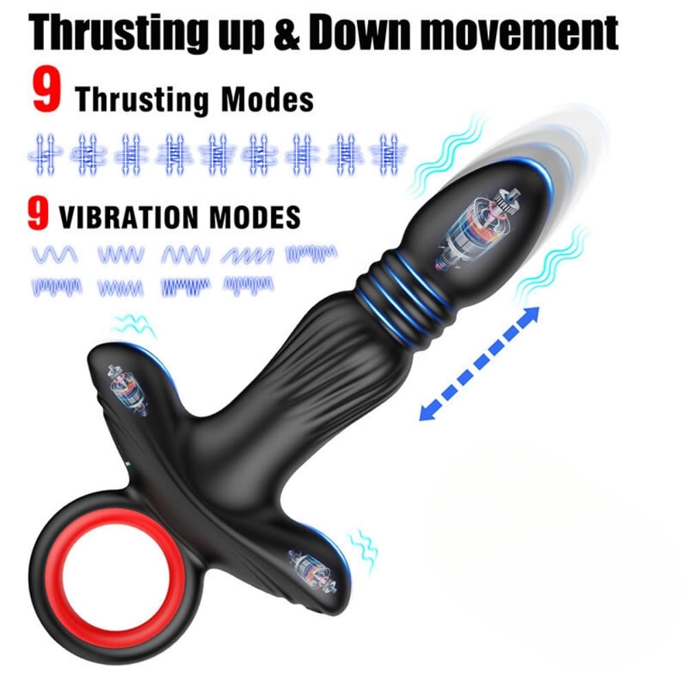 Wellco Adult Şarjlı Tutma Aparatlı İleri Geri Hareketli Titreşimli 3 Motorlu Prostat Uyarıcı Anal Vibratör - 2