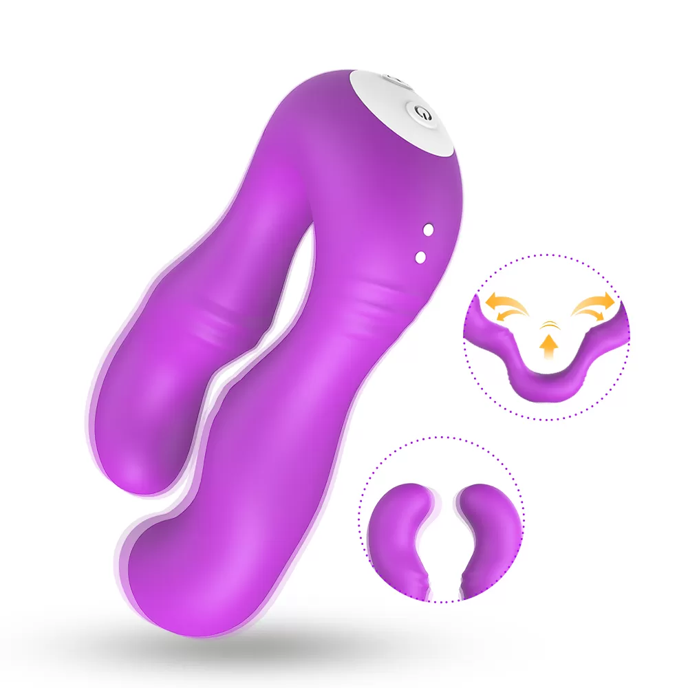 Wellco Adult SERAPH Strapless Çift Taraflı G Spot Çatal Vibratör - Mor - 2