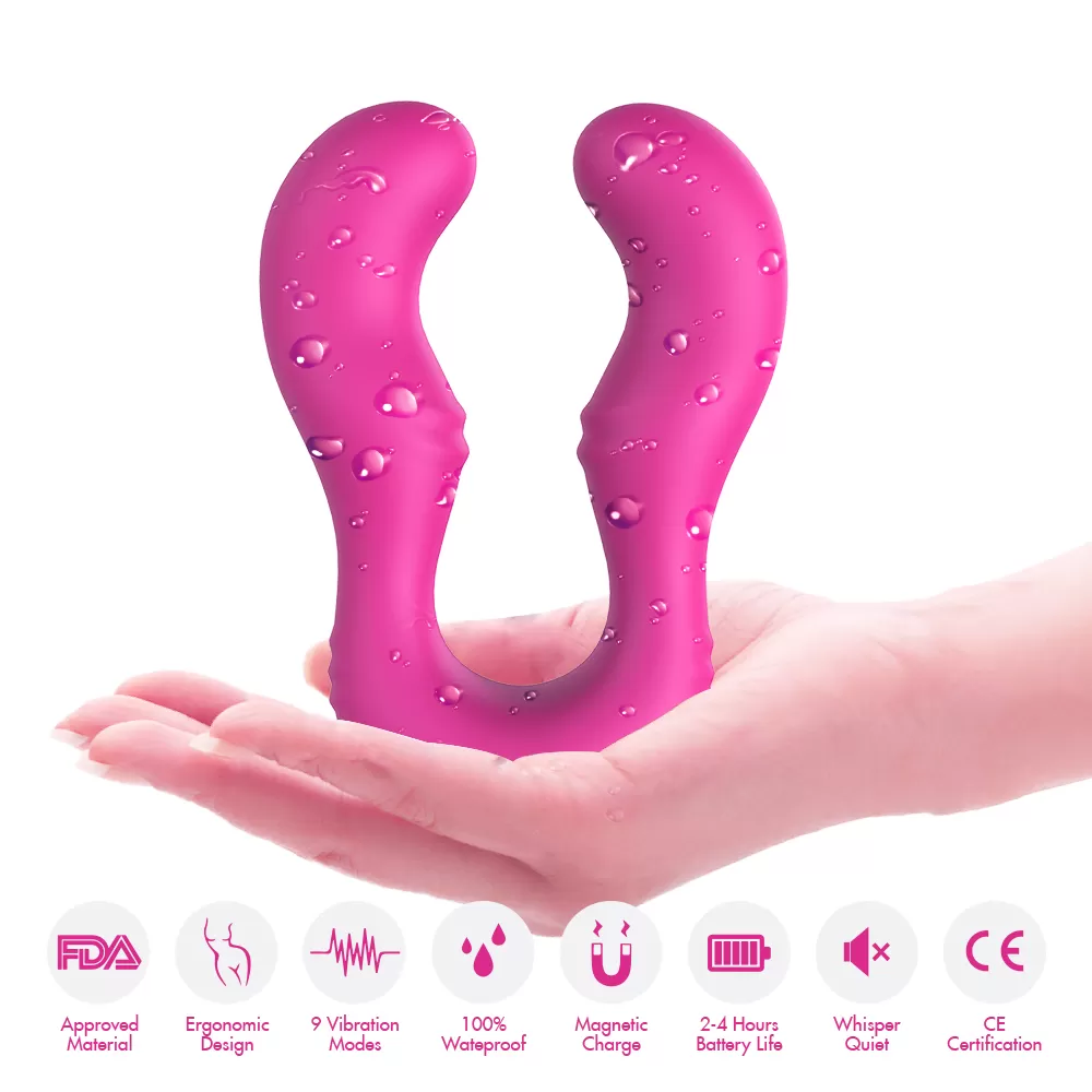Wellco Adult SERAPH Strapless Çift Taraflı G Spot Çatal Vibratör - Pembe - 4